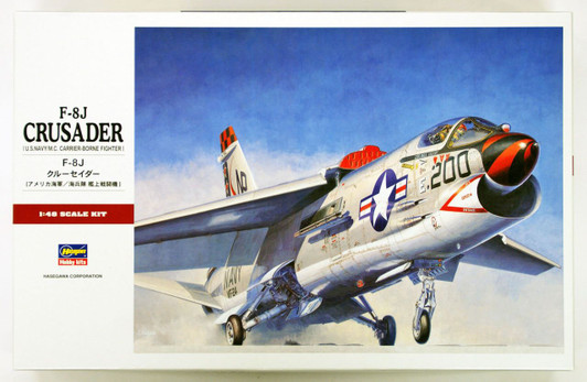 Hasegawa 1/48 F-8J Crusader (U.S. Navy/M.C. Carrier-Borne Fighter) Plastic Model