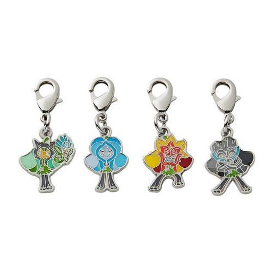 Pokemon Center Original Pokemon Center Original Pokedex  Encyclopedia Metal Charm 1017 (Set of 4)