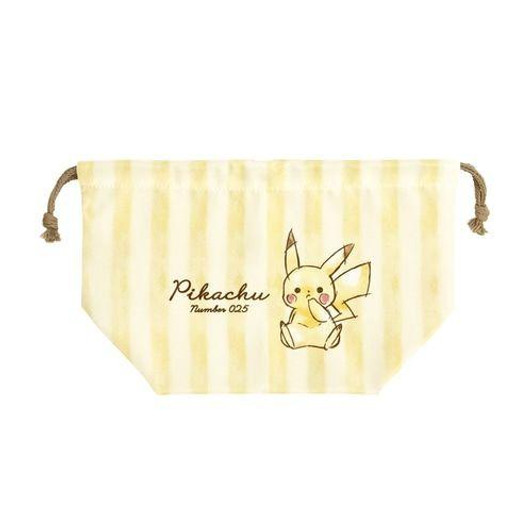Pokemon Center Original Pokemon Center Lunch Drawstring Bag "Pikachu Number 025" Sitting Down