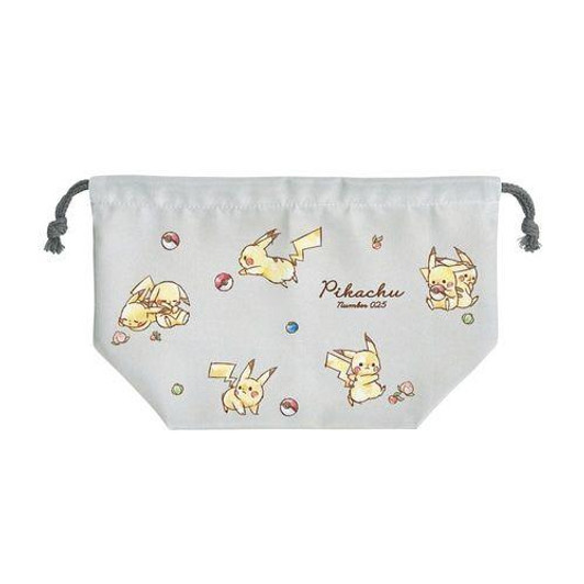 Pokemon Center Original Pokemon Center Lunch Drawstring Bag "Pikachu Number 025"Perfect Weather For Outings 