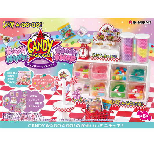  Re-ment Sweety! Happy! Candy SHOP - Harajuku Tokyo CANDY A GO GO! Collection 6pcs Complete Box 