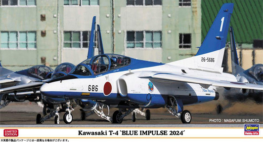  Hasegawa 1/48 Kawasaki T-4 'Blue Impulse 2024' Plastic Model 