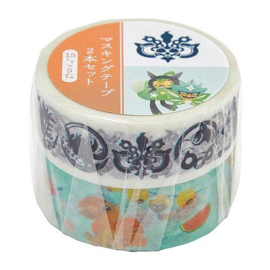 Pokemon Center Original Masking Tape Two-Piece Set Summer Festival & Kitakami Countryside