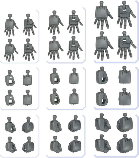  Bandai Gundam Option Parts Set 04 1/144 Build Hands Round Shape Plastic Model (Gundam SEED) 