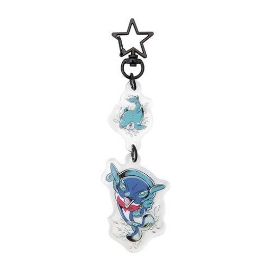 Pokemon Center Original Double Acrylic Keychain Secret Of Might Finizen & Palafin