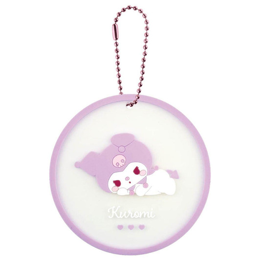  T's Factory Sanrio Two-Way Clear Rubber Coaster Kuromi 