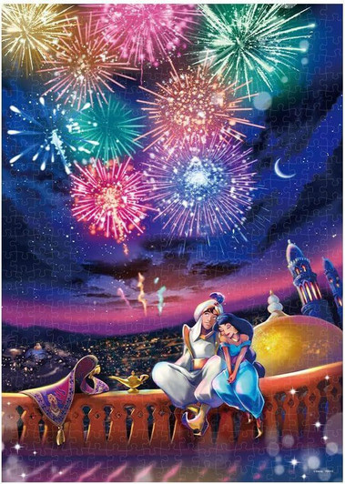 Tenyo D-500-642 Tenyo  Jigsaw Puzzle Disney Aladdin Magical Night Flash Magic Puzzle (500 Pieces) 