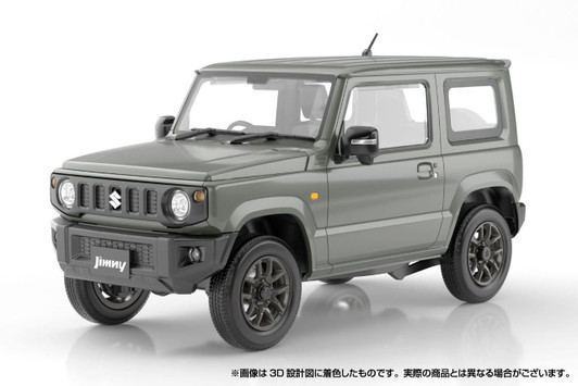  Aoshima RakuPla Snap Car No.03-JG JB64 Jimny 2018 Jungle Green 1/24 Plastic Model 