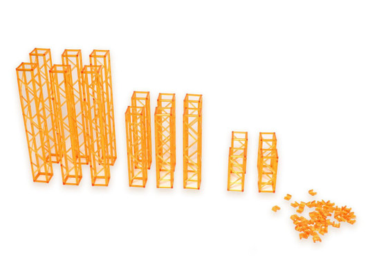 PLUM Plum Plastic Accessory 01 - Truss (Squared) Clear Orange Ver. (Plastic Model) 