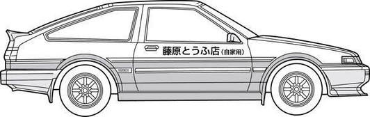  Fujimi 1/24 Initial D Trueno Early Model 1600GT APEXAE86 Takumi Fujiwara Plastic Model 