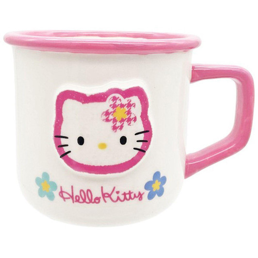  Sun Art Sanrio KAo HAna Series Enamel-Look Mug Hello Kitty 