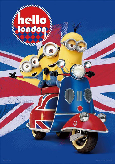  Yanoman 61-40 61-40 Jigsaw Puzzle Prism Art Minions Hello London (108 Pieces) 