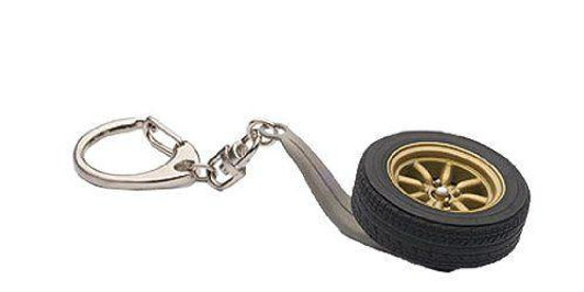 AUTOArt 8 Spoke Wheel Keychain (Gold) 