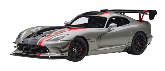  AUTOArt 1/18 Dodge Viper ACR (Metallic Silver/Black Stripe) Finished Model 