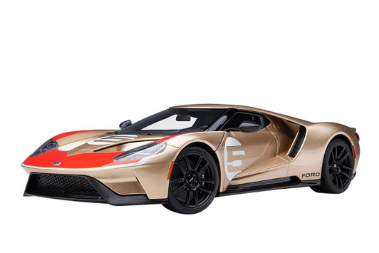  AUTOArt 1/18 Ford GT Holman-Moody Heritage Edition (Gold/Red) Finished Model 