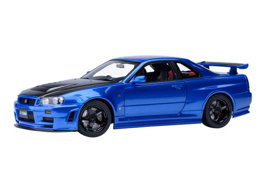  AUTOArt 1/18 Nismo R34 GT-R Z-Tune (Bayside Blue/Carbon Black Bonnet) Finished Model 