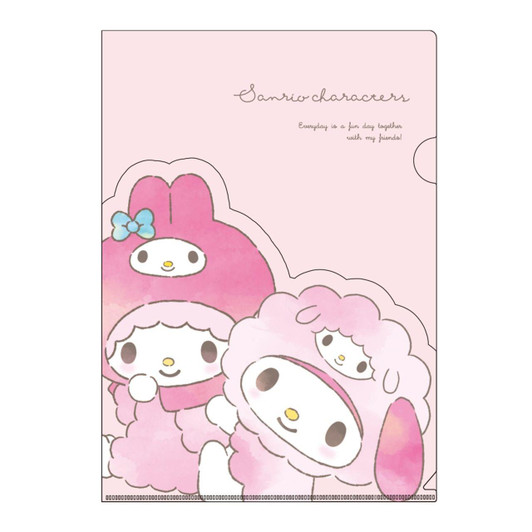  T's Factory Sanrio Die-Cut Pocket File Hugkko / Pink 