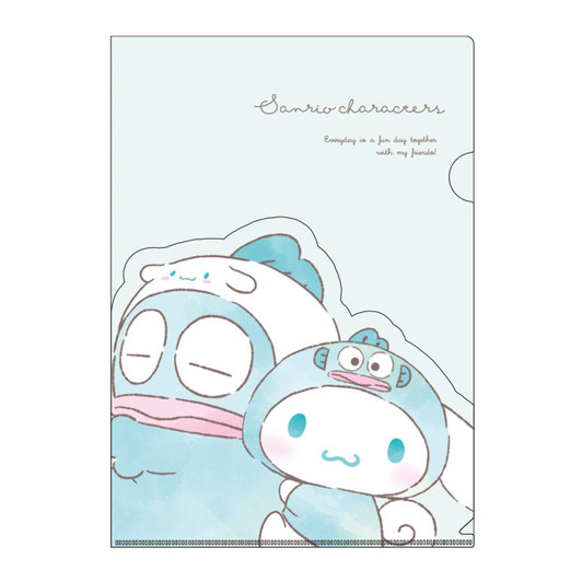  T's Factory Sanrio Die-cut Pocket File Hagukko / Blue 