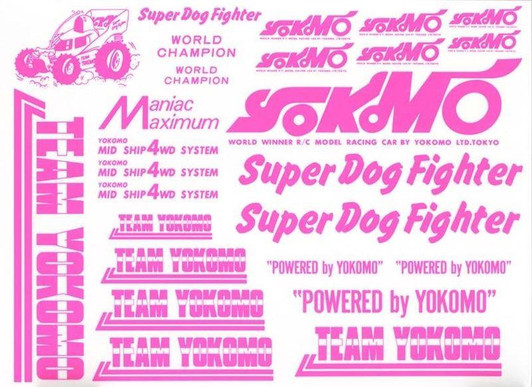  Yokomo ZC-D4PI Super Dog Fighter Decal (Pink) YZ-870C 