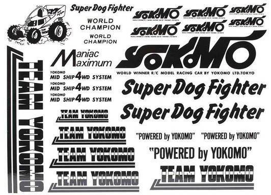  Yokomo ZC-D4BK Super Dog Fighter Decal (Black) Diameter YZ-870C 