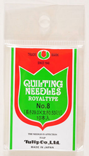 Tulip TQ-001 Quilting Needles Royal Type No.8 (10 pcs / 0.53 x 29.0mm)