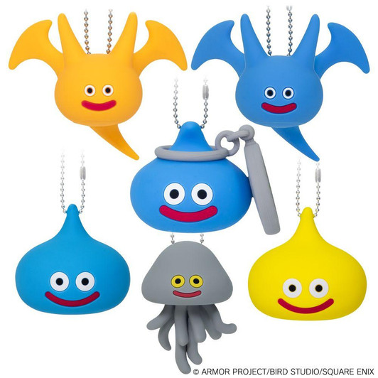  Square Enix Dragon Quest: 3D Silicone Monster Keychains - Slamichi Appears! 12 Packs/Box 