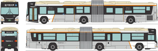  Tomytec Bus Collection Tokyu Bus Tandem Liner Articulated Bus No.7304 (N scale) 