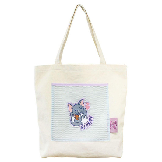  T's Factory Tom And Jerry Mesh Pocket Tote Blue 