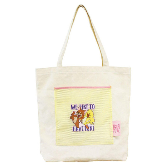  T's Factory Tom And Jerry Mesh Pocket Tote Yellow 