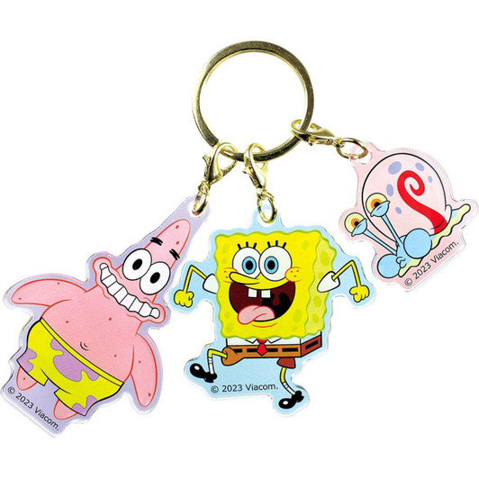  T's Factory SpongeBob 3 Charm Keyholder Friends 