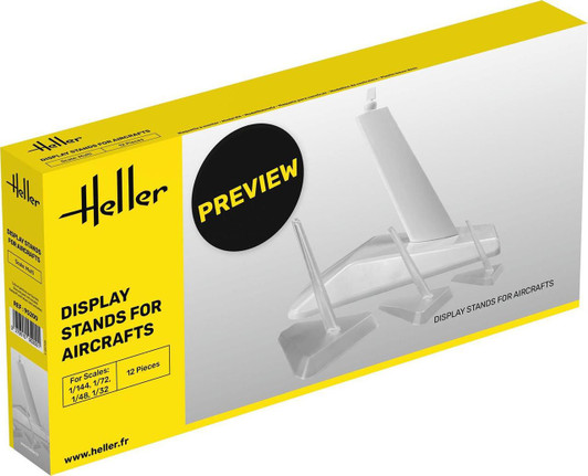  Heller Display Stands for Airplane Models (Set of 4) (for 1/144, 1/72, 1/48, 1/32) 
