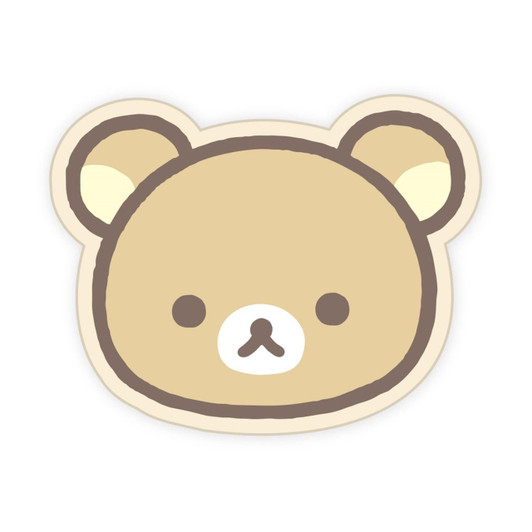  T's Factory Rilakkuma Fluffy Embroidery Sticker Face 