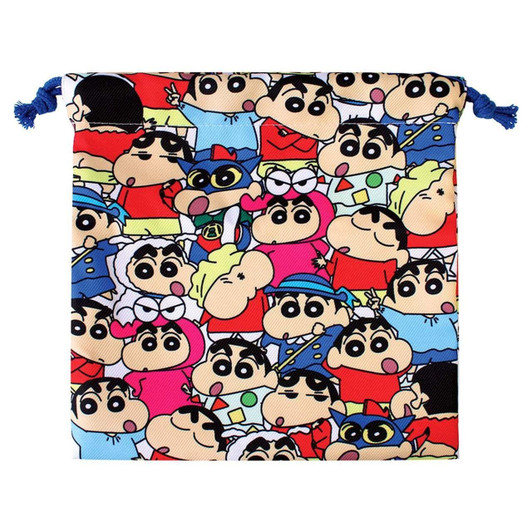  T's Factory Shinchan Flat Drawstring Pouch Cramped / Usual Shinchan 