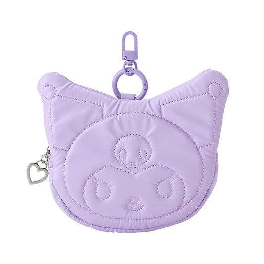  Sanrio Kuromi Face-Shaped Pass Case (Fuwapuku Winter) Pass Holder ID Card Case 247782 