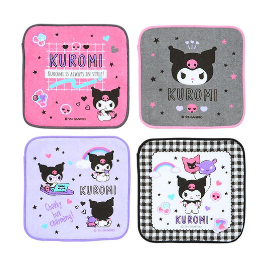  Sanrio Kuromi Petit Towel 4-Piece Set Child Use Antibacterial with Name Space 