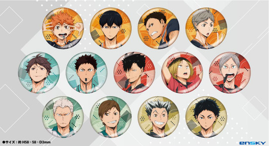 Ensky Haikyuu!! Glittering Can Badge Collection 3 13pcs Box 
