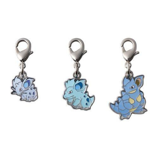 Pokemon Center Original National Pokedex Metal Charm 029- 030- 031