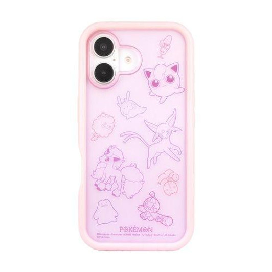 Pokemon Center Original Pokemon Center iPhone 16 Compatible Plump Frame Case Pink