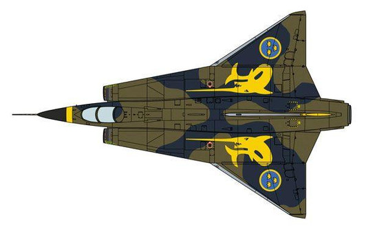  Hasegawa 1/48 J35J Draken F10 Fighter Wing Special Marking Plastic Model 