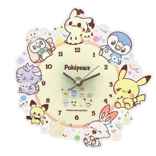 Pokemon Center Original Pokemon Center Acrylic Wall Hanging Clock  Plush Doll  PokePeace