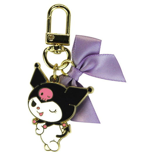  T's Factory Sanrio Ribbon Metal Key Holder Kuromi 