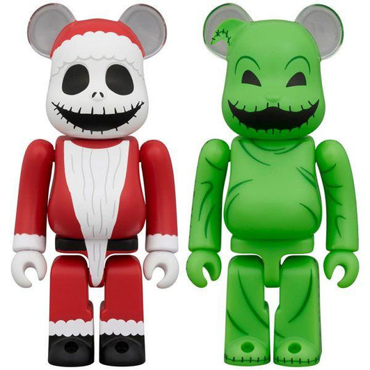  Medicom BE@RBRICK Santa Jack & Oogie Boogie 2pcs Set "Nightmare Before Christmas" 