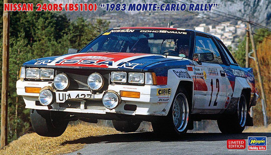  Hasegawa 1/24 Nissan 240RS (BS110) "1983 Monte Carlo Rally " Plastic Model 