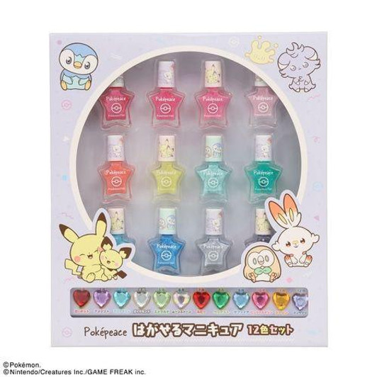 Pokemon Center Original Pokemon Center Removable Nail Polish 12-Color Set PokePeace PL 