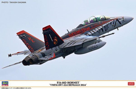 Hasegawa 1/48 F/A-18D Hornet "VMFA(AW)-224 Bengals 2024" Plastic Model 