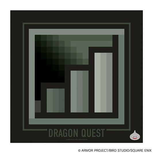 Square Enix MIKEISAI - Dragon Quest Dot Field Handkerchief 'A metal slime appeared on the stairs!'