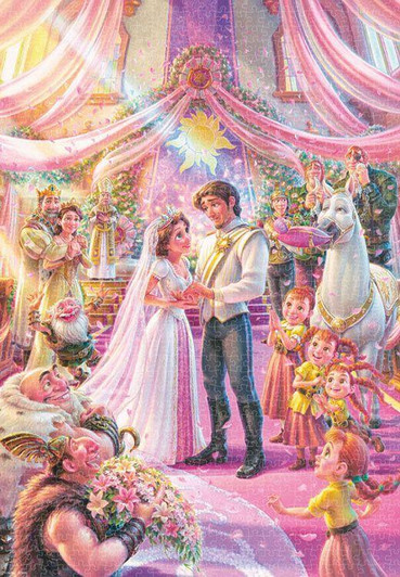 Tenyo Jigsaw Puzzle The Happy Wedding (Rapunzel & Eugene) (Rapunzel) (1000 Pieces) 