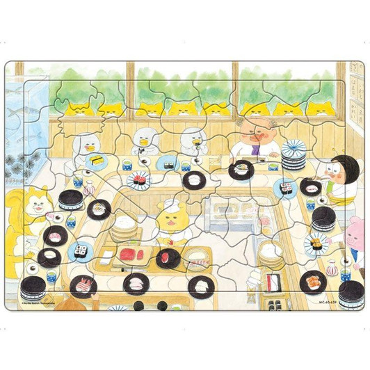 Tenyo Jigsaw Puzzle Sushi Shop (Noraneko Gundan) Board Puzzle (60 Pieces) 