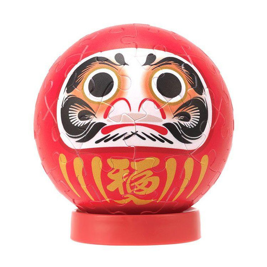 Yanoman Jigsaw Puzzle Puzzle Kororin: Red Daruma Spherical Puzzle (60 Pieces) 