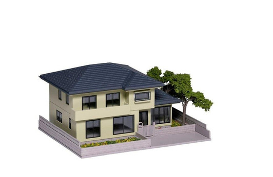 Kato 23-403A DioTown House with Garden 1 (Beige) (N scale)